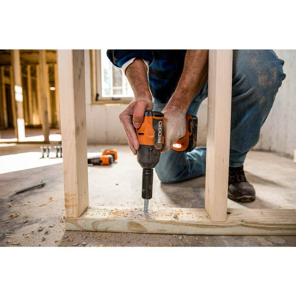 RIDGID 18V Brushless 4-Mode 1/2 in. Mid-Torque Impact Wrench Kit with Pin Detent (Tool Only)