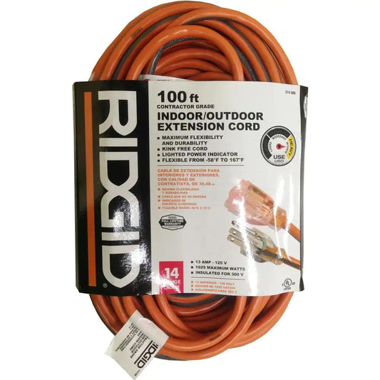 RIDGID  100 ft. 14/3 Extension Cord