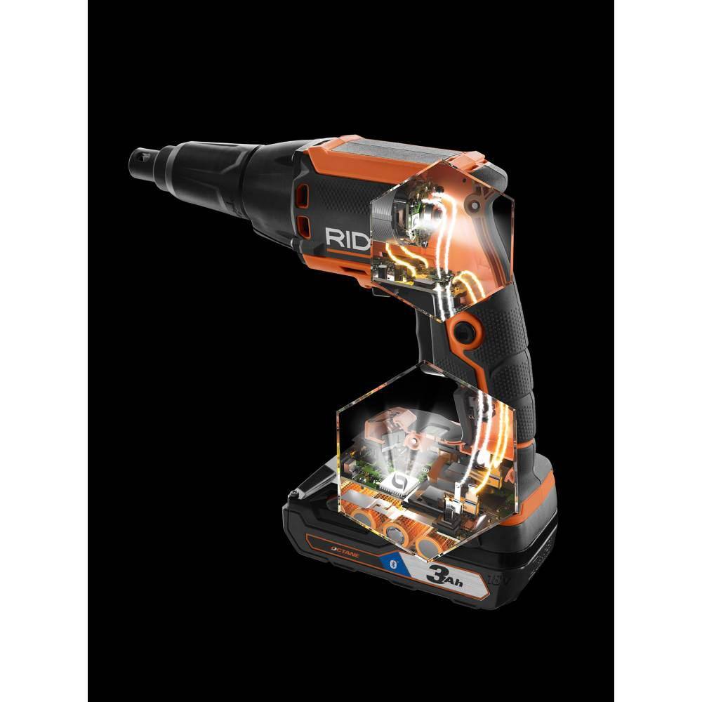 RIDGID 18V Brushless Cordless Drywall Screwdriver with Collated Attachment with 18V Drywall Cut-Out Tool (Tools Only)