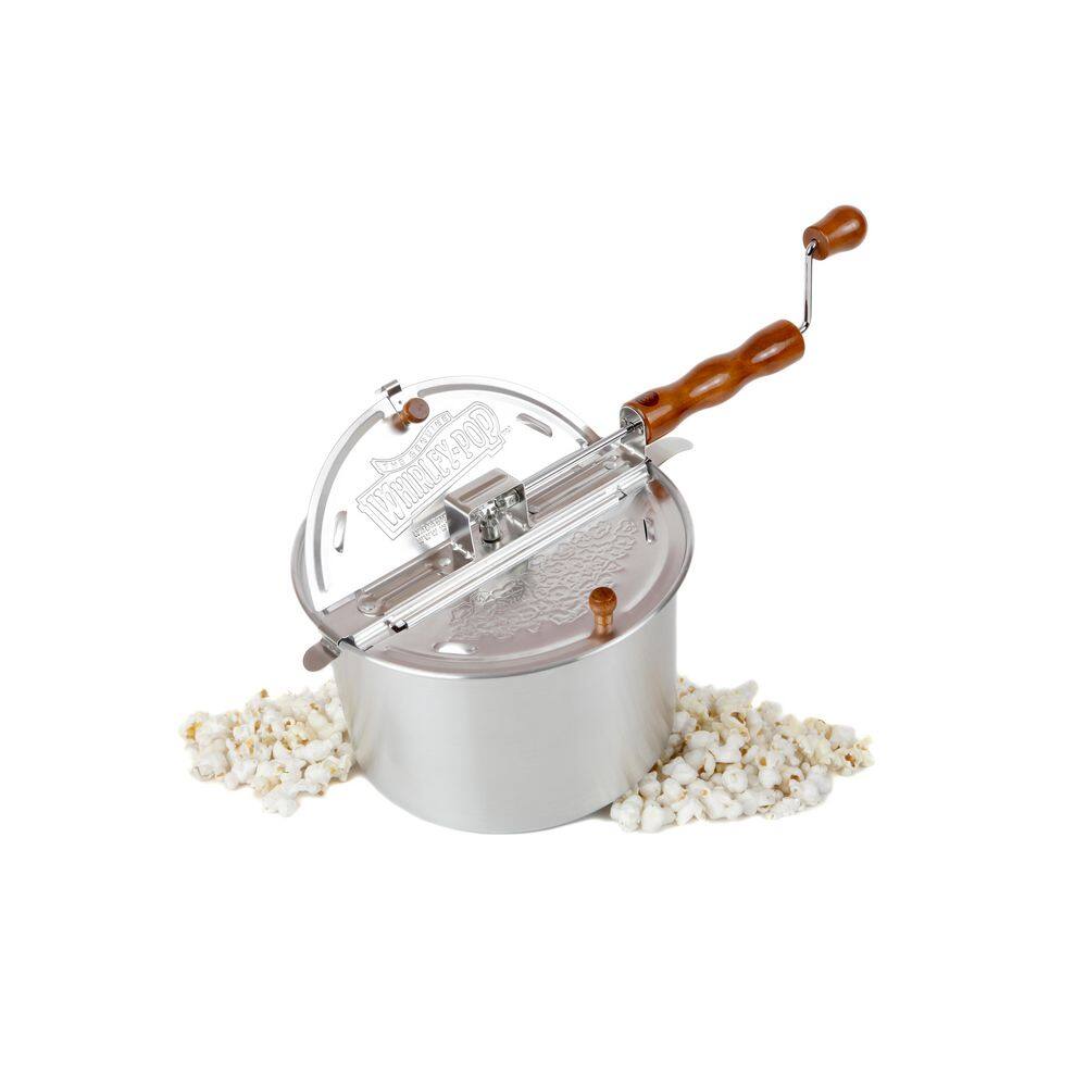 Wabash Valley Farms 6 qt. Aluminum Stovetop Popcorn Popper with Santa's Secret Popcorn Advent Calendar Set