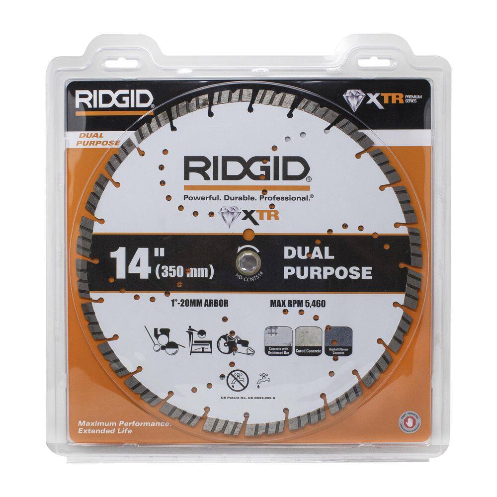 RIDGID 14 in. Dual Purpose XTR Diamond Blade