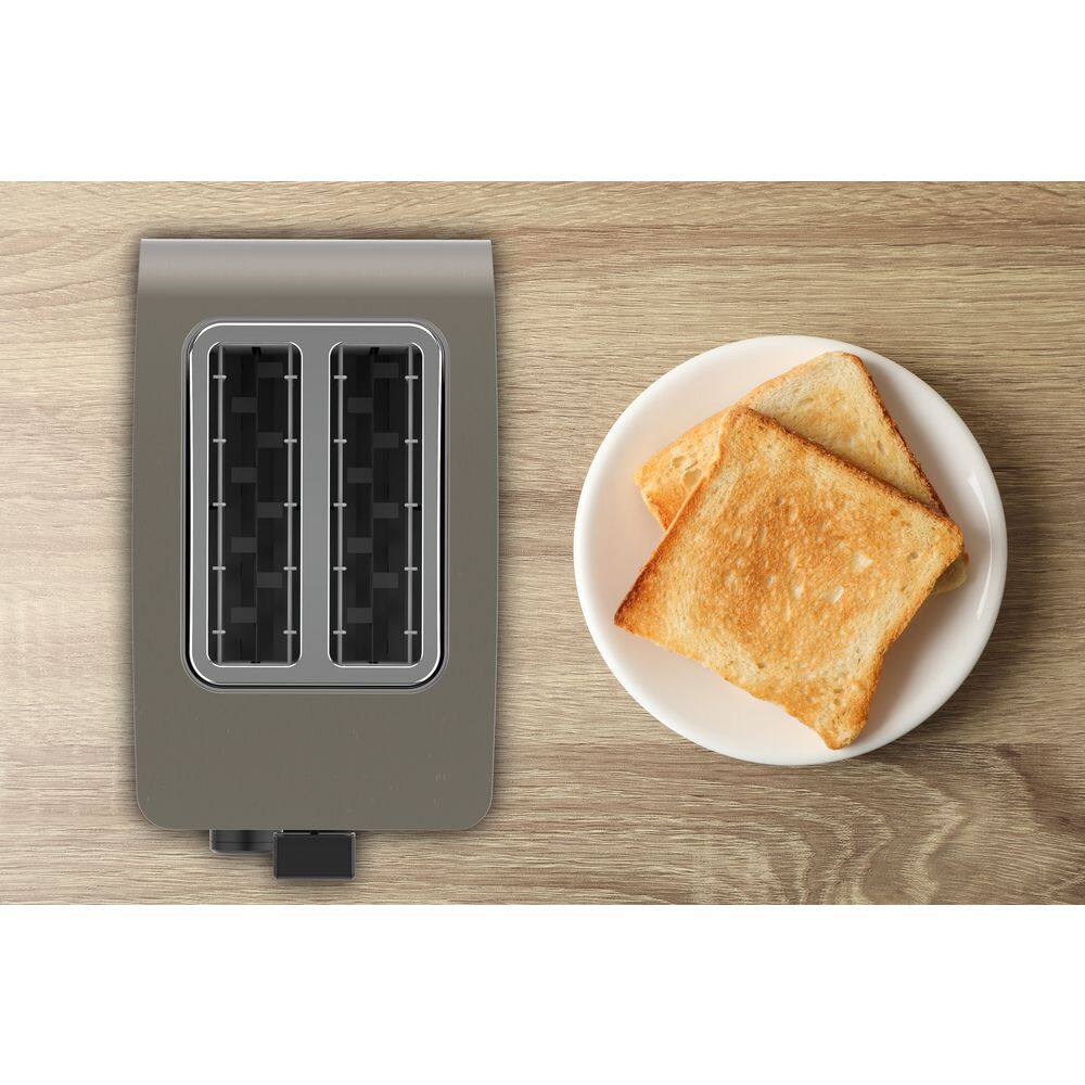 SOLAC 2-Slice Stainless Steel Toaster Extra Wide Slots, 850-Watt