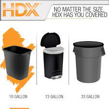 HDX 10 Gal. Clear Waste Liner Trash Bags (250-Count)