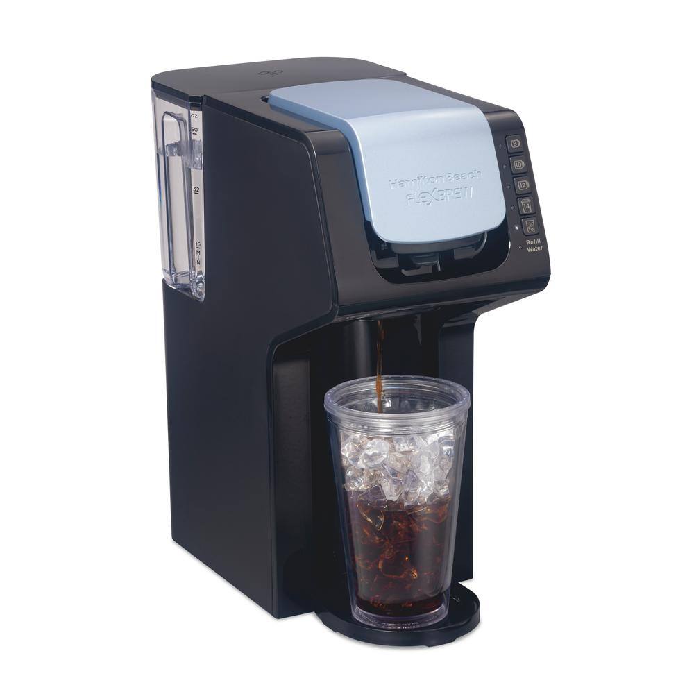 Hamilton Beach FlexBrew 6-Cup Black Single-Serve Coffee Maker Iced and Hot with Removable 50 oz. Water Reservoir