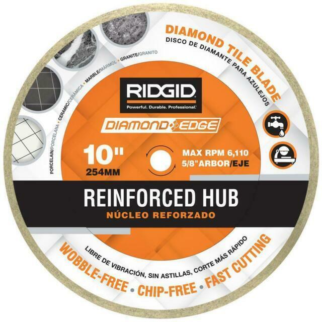 RIDGID 10 in. Reinforced Hub Tile Diamond Blade