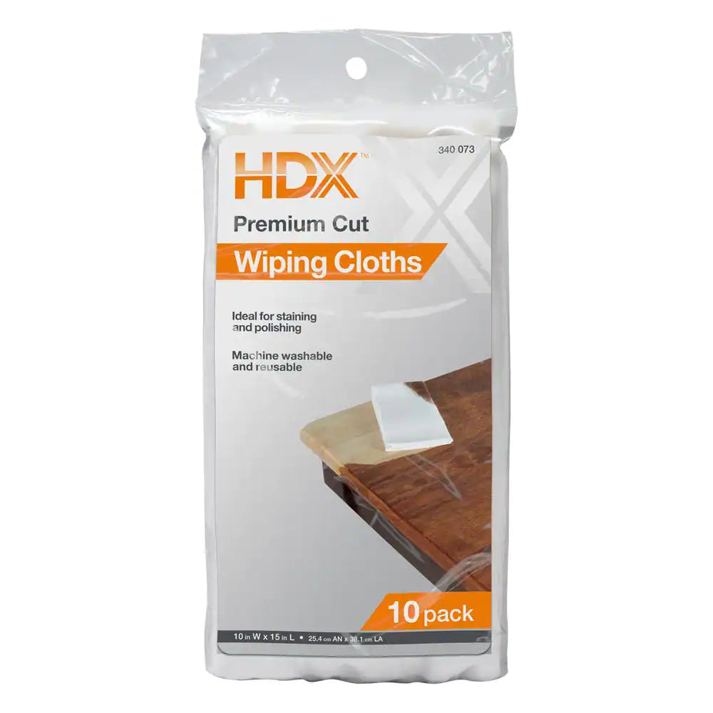 HDX 10 in. x 15 in. Deluxe Paint and Staining Cloth (10 count)