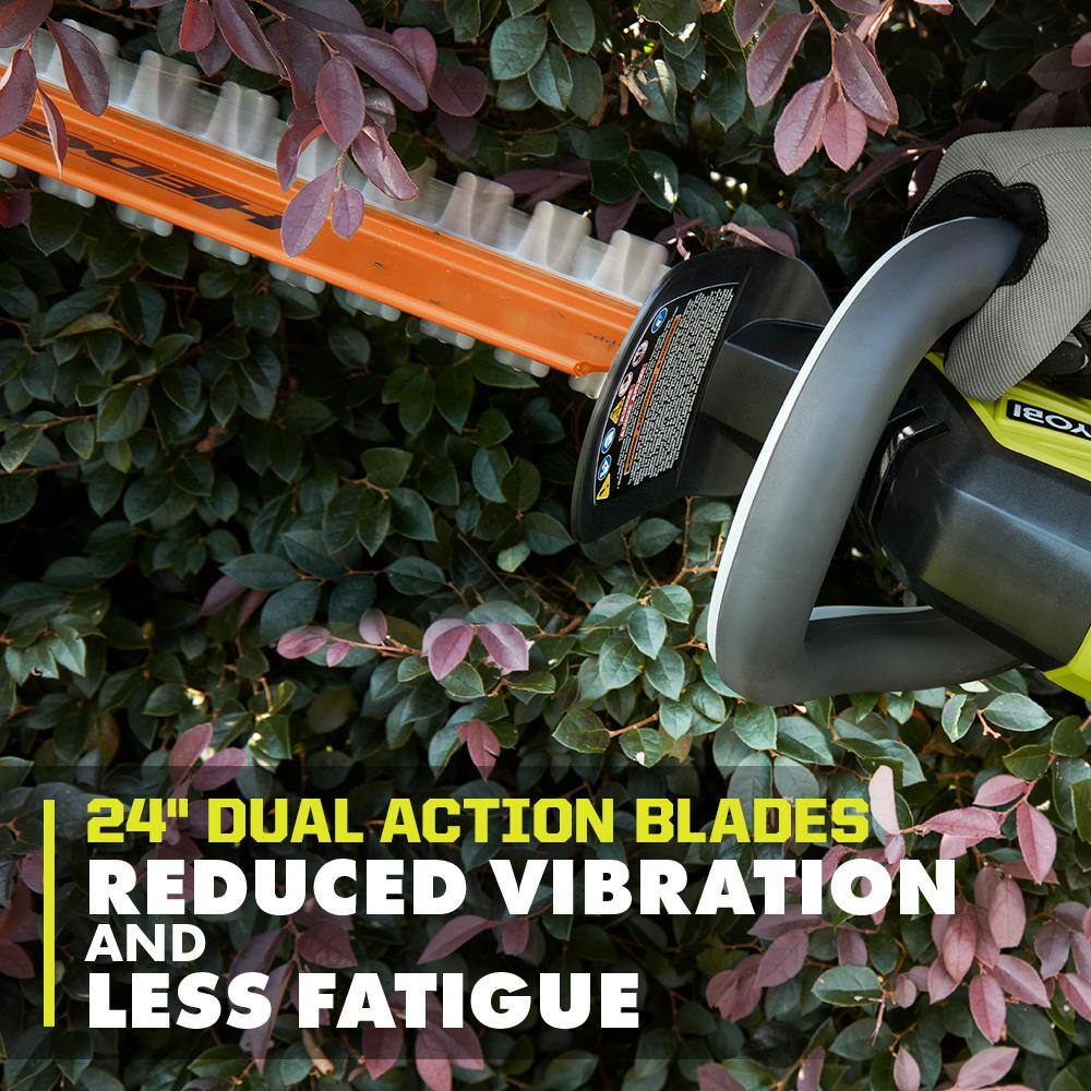 RYOBI 40V 24 in. Cordless Battery Hedge Trimmer with 2.0 Ah Battery and Charger