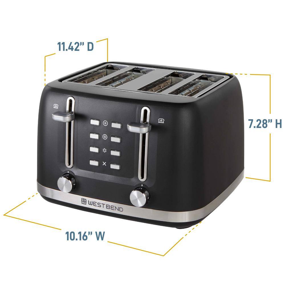 West Bend 4-Slice Toaster, in Black