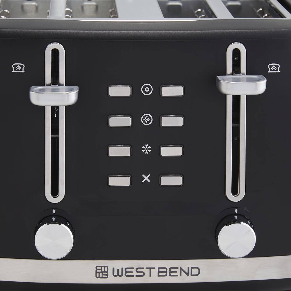 West Bend 4-Slice Toaster, in Black