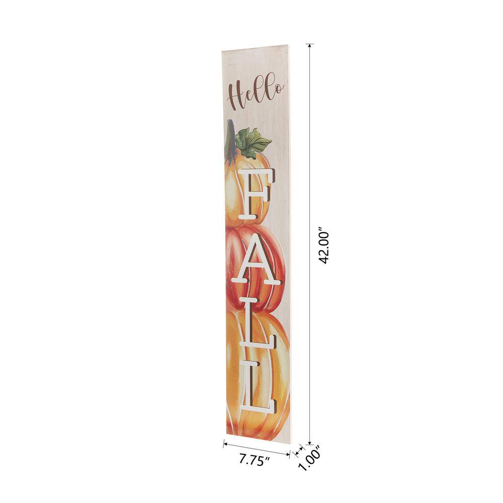 Glitzhome 42 in. H Fall Wooden Large Porch Sign / Decor