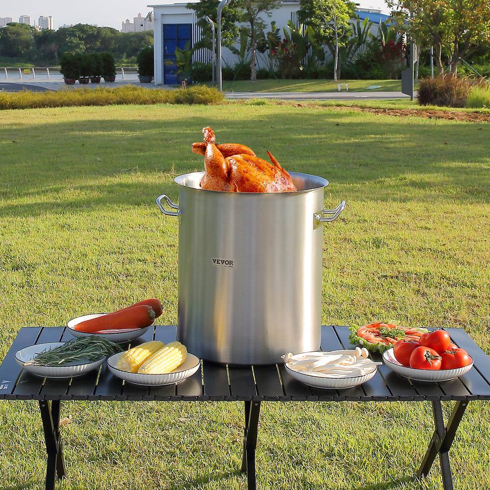 42 qt. Stainless Steel Stockpot Heavy Duty Commercial Grade Stock Pot Large Cooking Pots