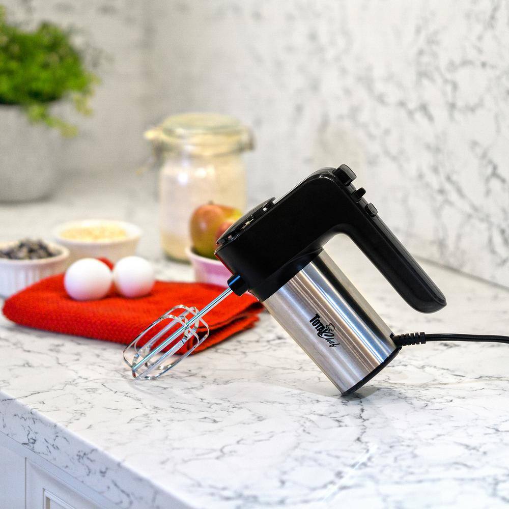 Total Chef 6-Speed Electric Hand Mixer, 250W Motor with Turbo Boost and Interchangeable Accessories