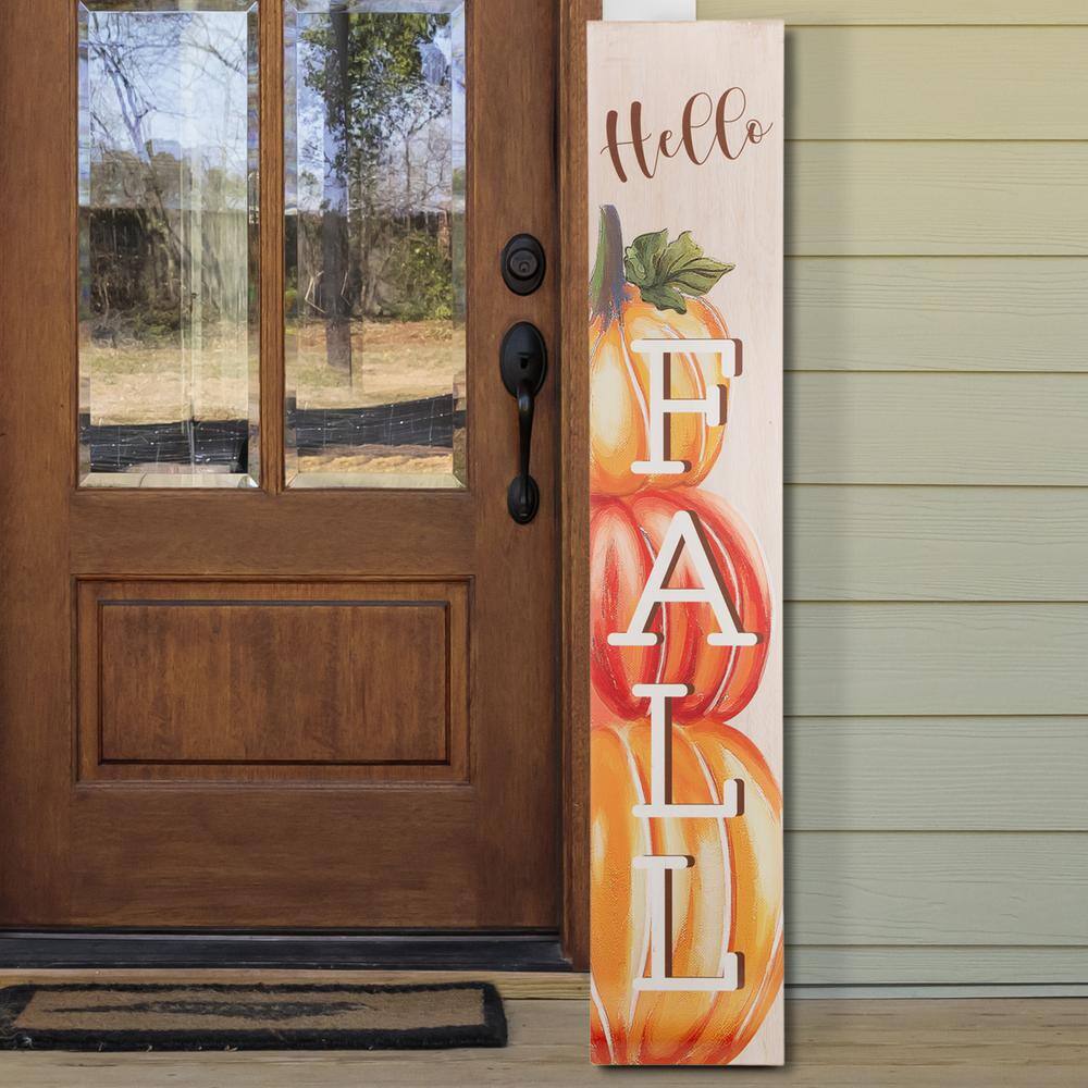 Glitzhome 42 in. H Fall Wooden Large Porch Sign / Decor