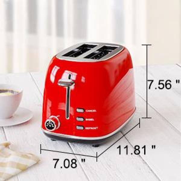 Galanz 2 Slice Retro Red Wide Slot Toaster