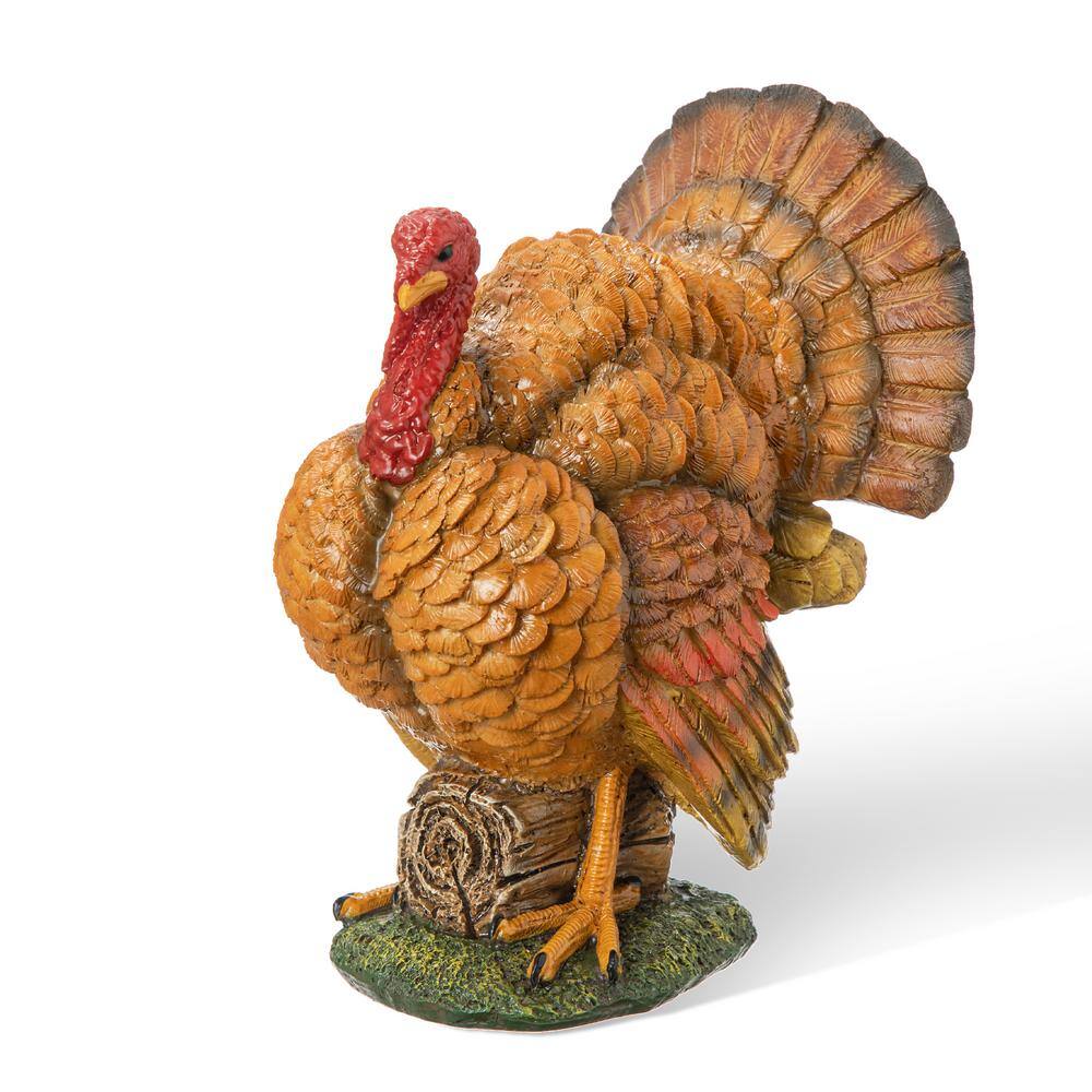 Glitzhome 9.5 in. H Thanksgiving Resin Turkey Table Decor