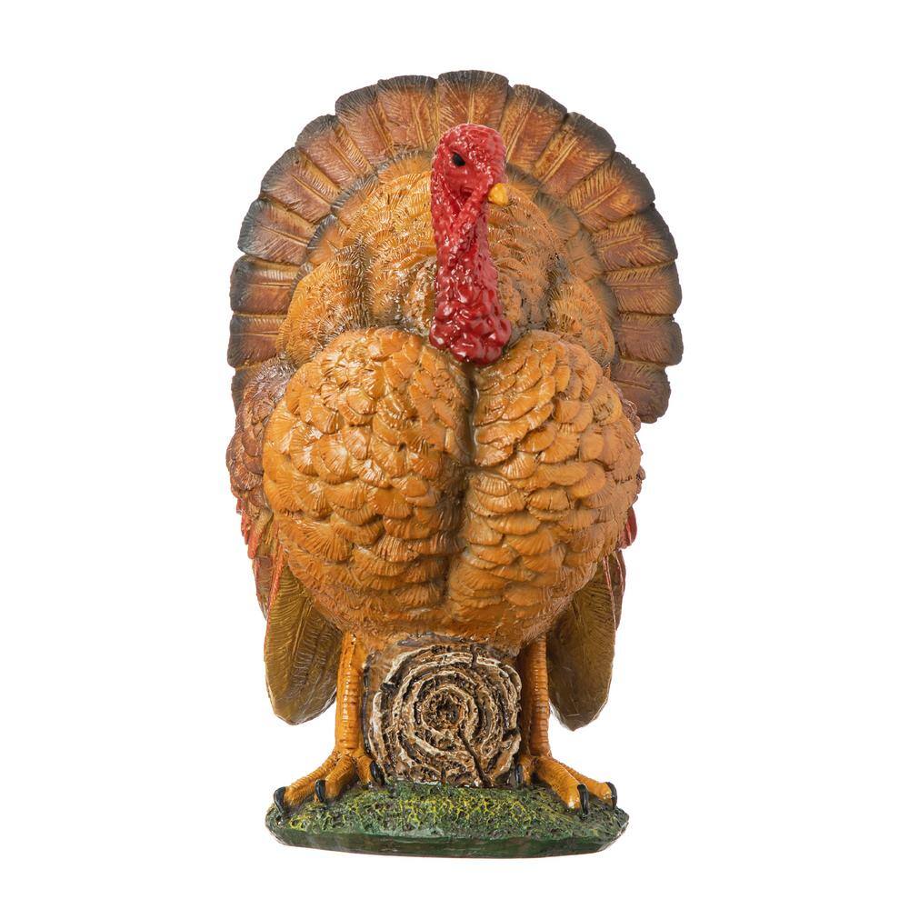 Glitzhome 9.5 in. H Thanksgiving Resin Turkey Table Decor