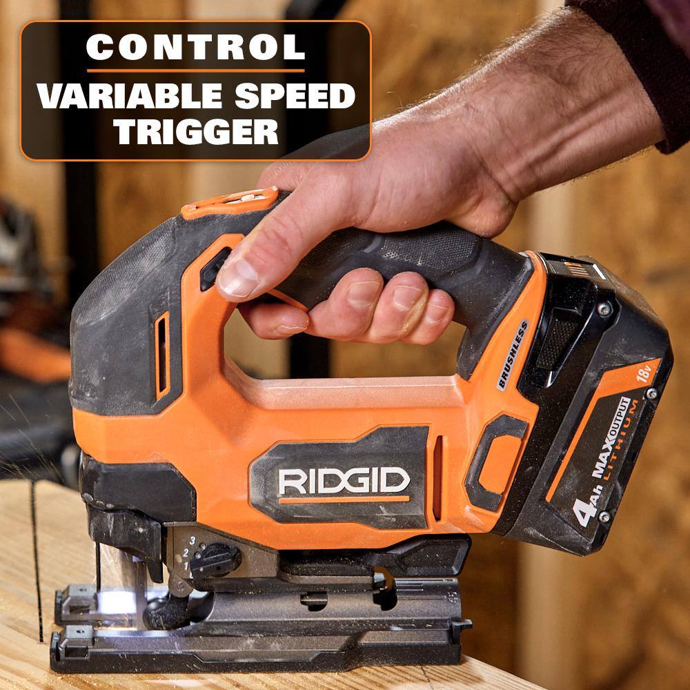 RIDGID 18V Brushless Cordless Jig Saw (Tool Only)