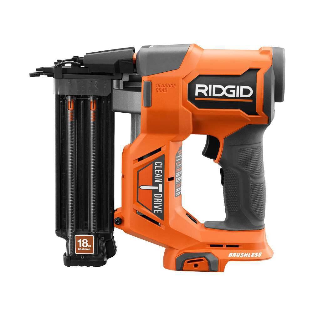 RIDGID 18V Brushless Cordless 18-Gauge 2-1/8 in. Brad Nailer with 4.0 Ah Lithium-Ion Battery