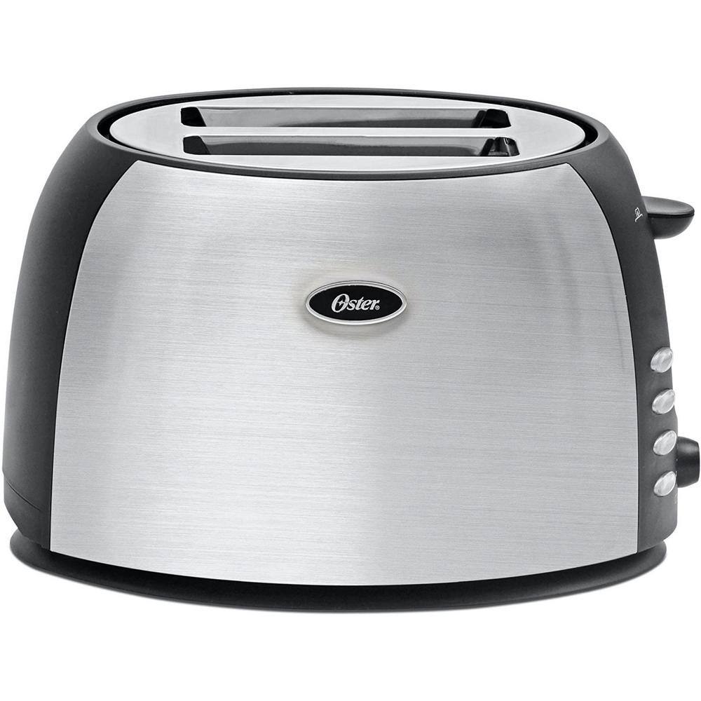 Oster 800 W 2-Slice Black Stainless Steel Extra Wide Slot Toaster