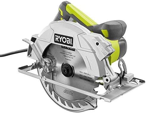 RYOBI  15 Amp Corded 7-1/4 in. Circular Saw with EXACTLINE Laser Alignment System, 24T Carbide Tipped Blade, Edge Guide and Bag