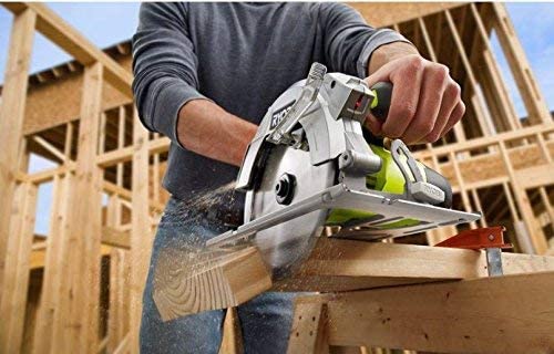 RYOBI  15 Amp Corded 7-1/4 in. Circular Saw with EXACTLINE Laser Alignment System, 24T Carbide Tipped Blade, Edge Guide and Bag