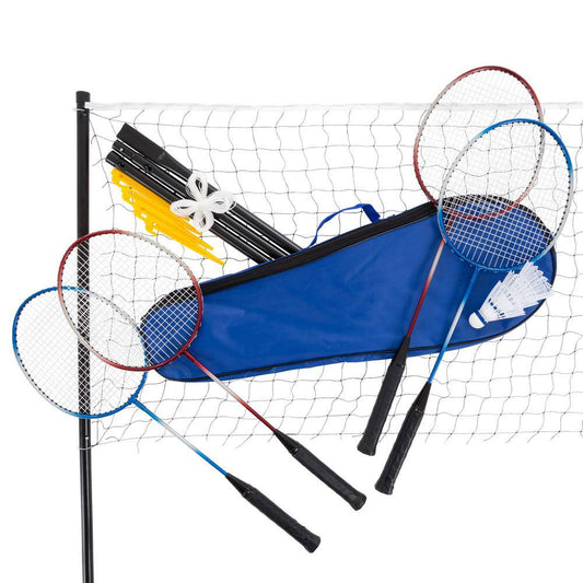 Bike Lane Outdoor Badminton Game - Complete Set with All Accessories and Carrying Case