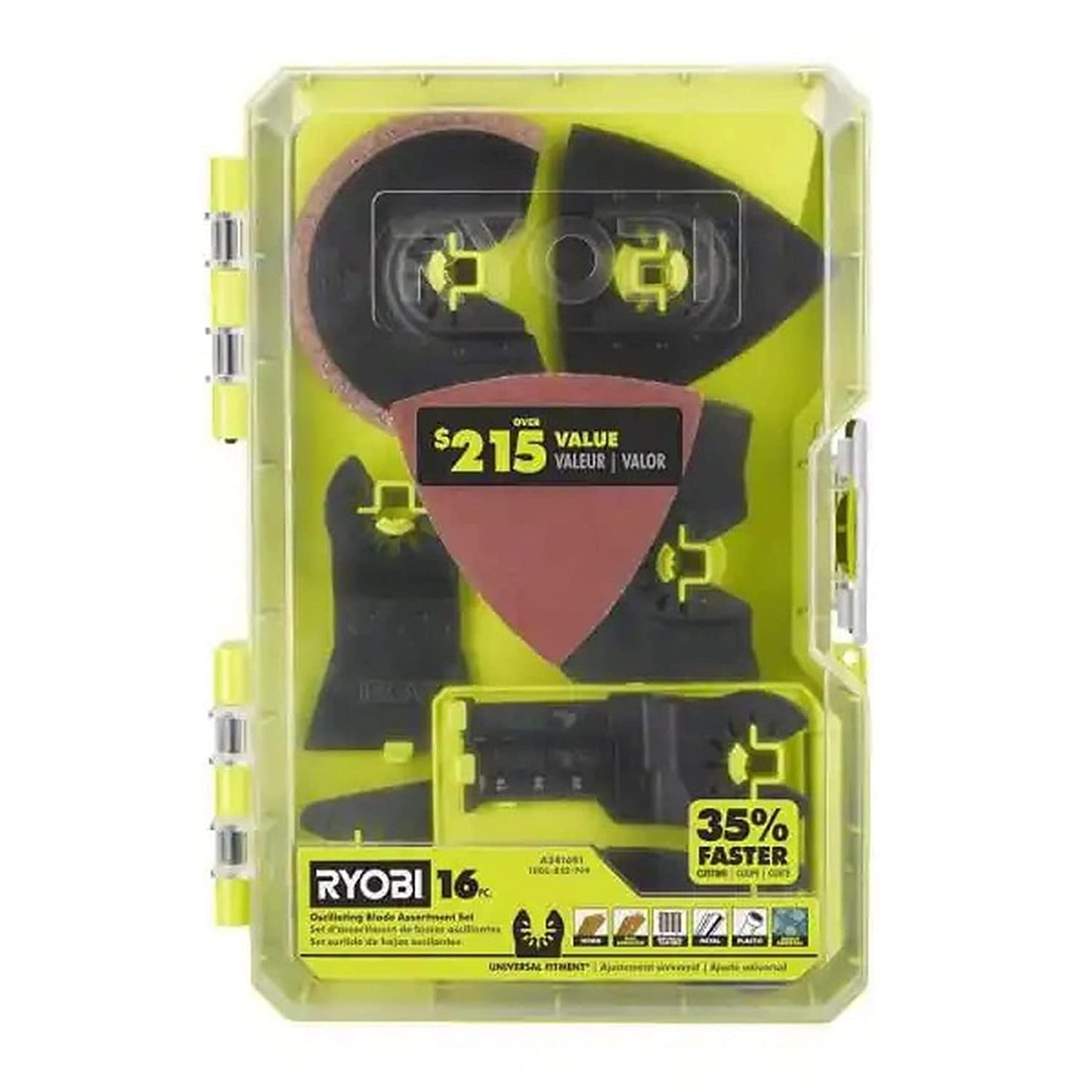 RYOBI 16-Piece Oscillating Multi-Tool Blade Accessory Set