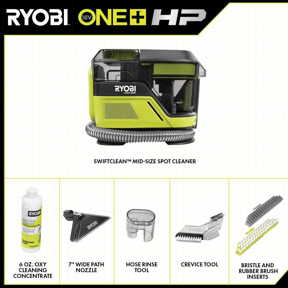 RYOBI ONE+ HP 18V Brushless Cordless SWIFTClean Mid-Size Spot Cleaner (Tool Only)