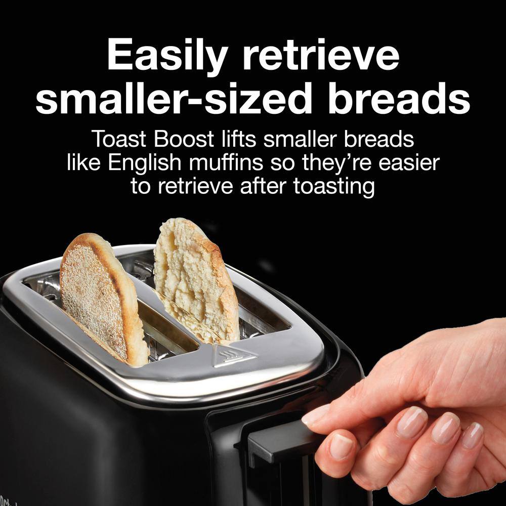 Proctor Silex 700-Watt 2-Slice Black Wide Slot Toaster