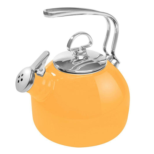 Chantal Classic 7.2-cups Enamel-On-Steel Marigold Yellow Tea Kettle