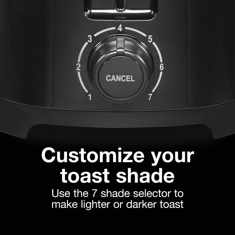 Proctor Silex 700-Watt 2-Slice Black Wide Slot Toaster