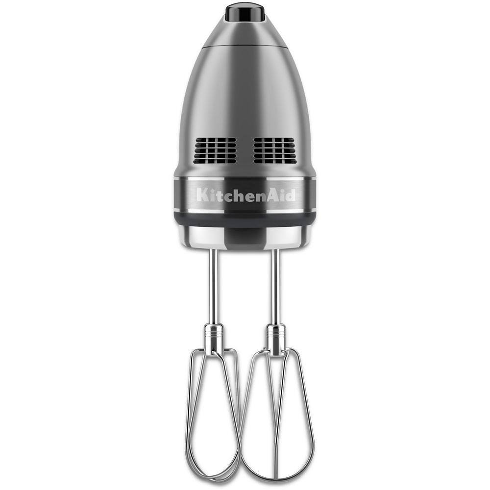 KitchenAid 7-Speed Contour Silver Hand Mixer with Beater and Whisk Attachments