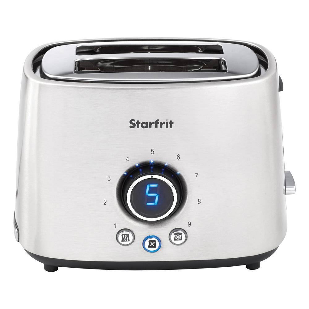 Starfrit 800 W 2-Slice Silver Wide Slot Toaster