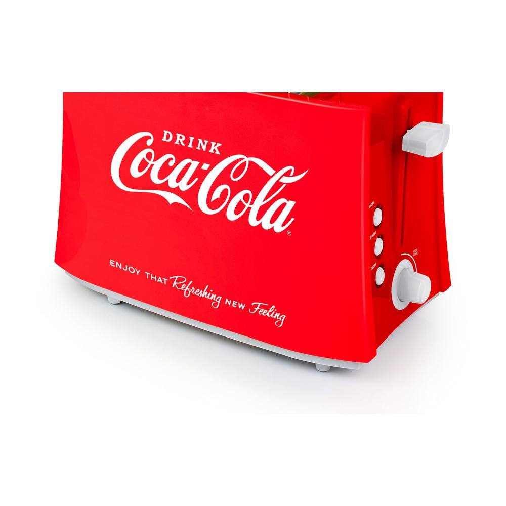 Nostalgia Coca-Cola 4-Slice Red Wide Slot Grilled Cheese Toaster