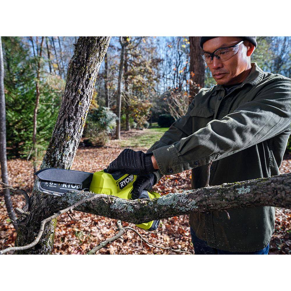 RYOBI ONE+ HP 18V Brushless 6 in. Battery Compact Pruning Mini Chainsaw (Tool Only)