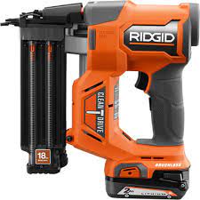 RIDGID  18V Brushless Cordless 18-Gauge 2-1/8 in. Brad Nailer (Tool Only) with CLEAN DRIVE Technology