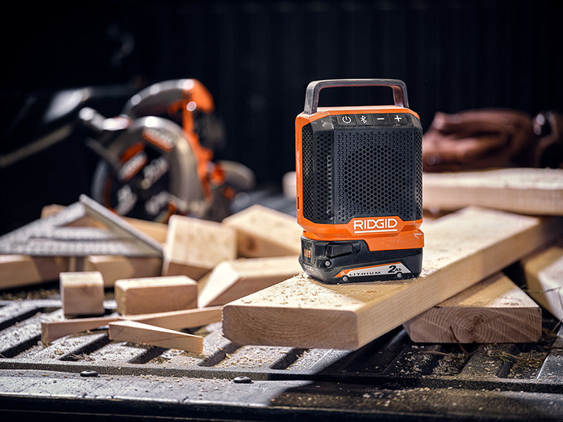 RIDGID 18V Cordless Speaker with Bluetooth Wireless Technology (Tool only)