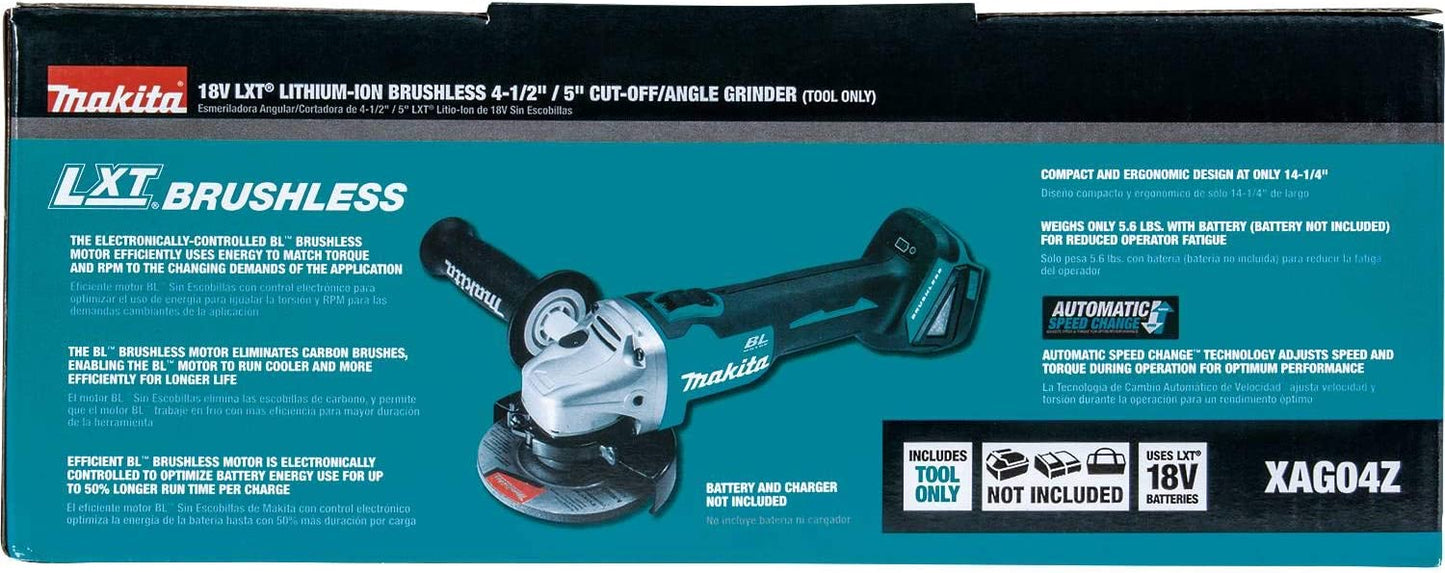 Makita  18V LXT Lithium-Ion Brushless Cordless 4-1/2 in./5 in. Cut-Off/Angle Grinder (Tool-Only)