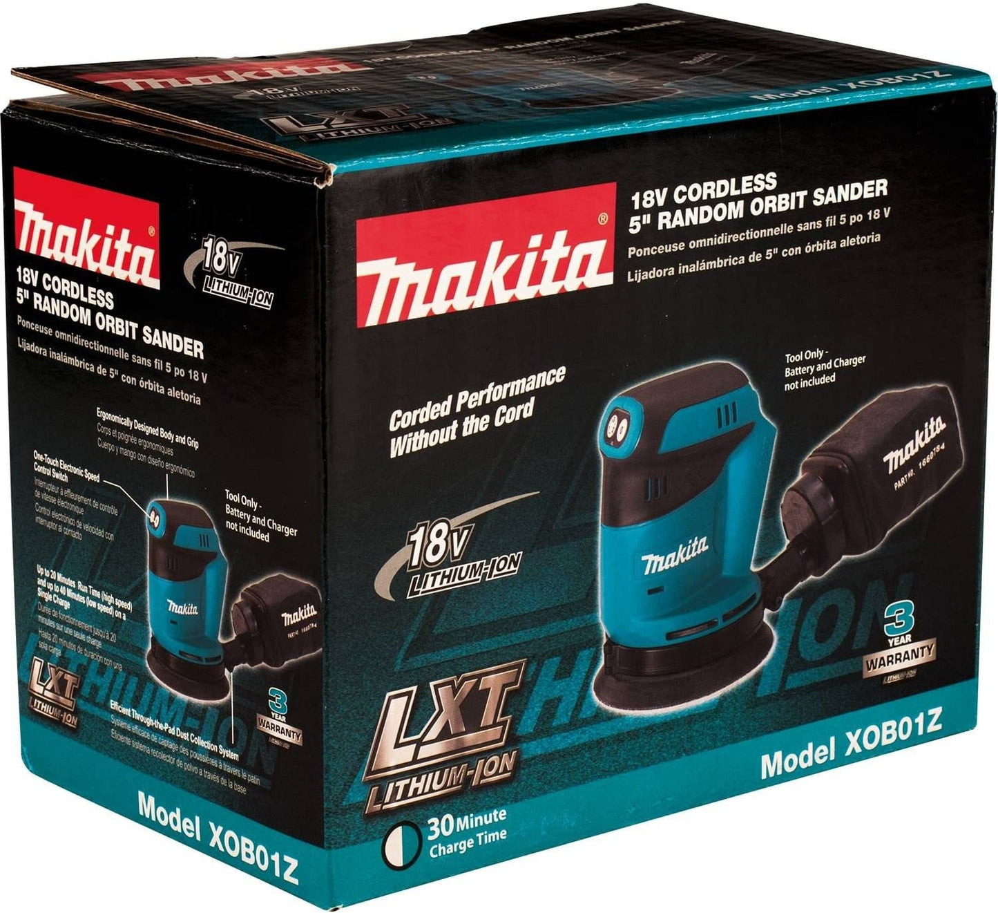 Makita  18V LXT Lithium-Ion Cordless 5 in. Random Orbit Sander (Tool-Only)