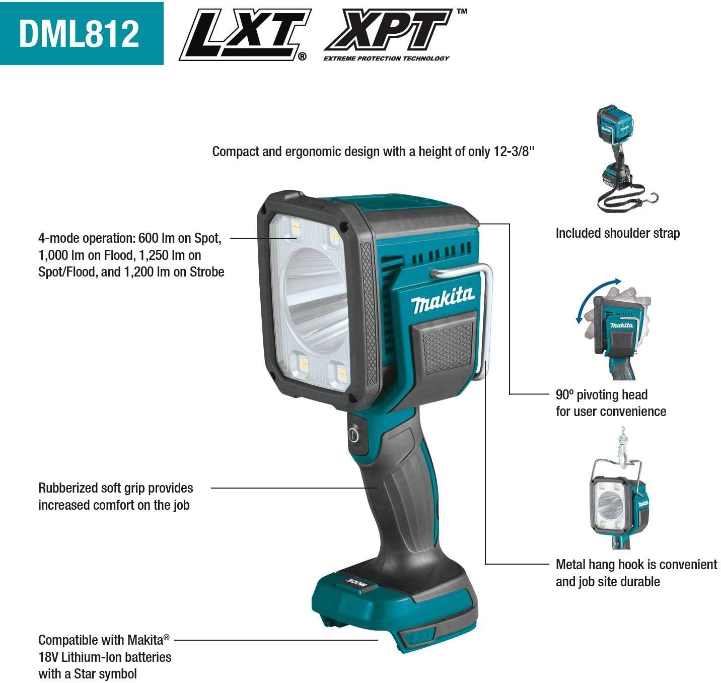 Makita  18V LXT Lithium-Ion Cordless L.E.D. Flashlight / Spotlight (Light Only)