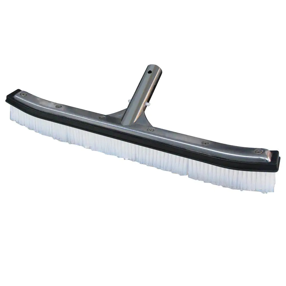 HDX 18 in. Swimming Pool & Spa Brush with Deluxe Nylon Bristles and Aluminum Back