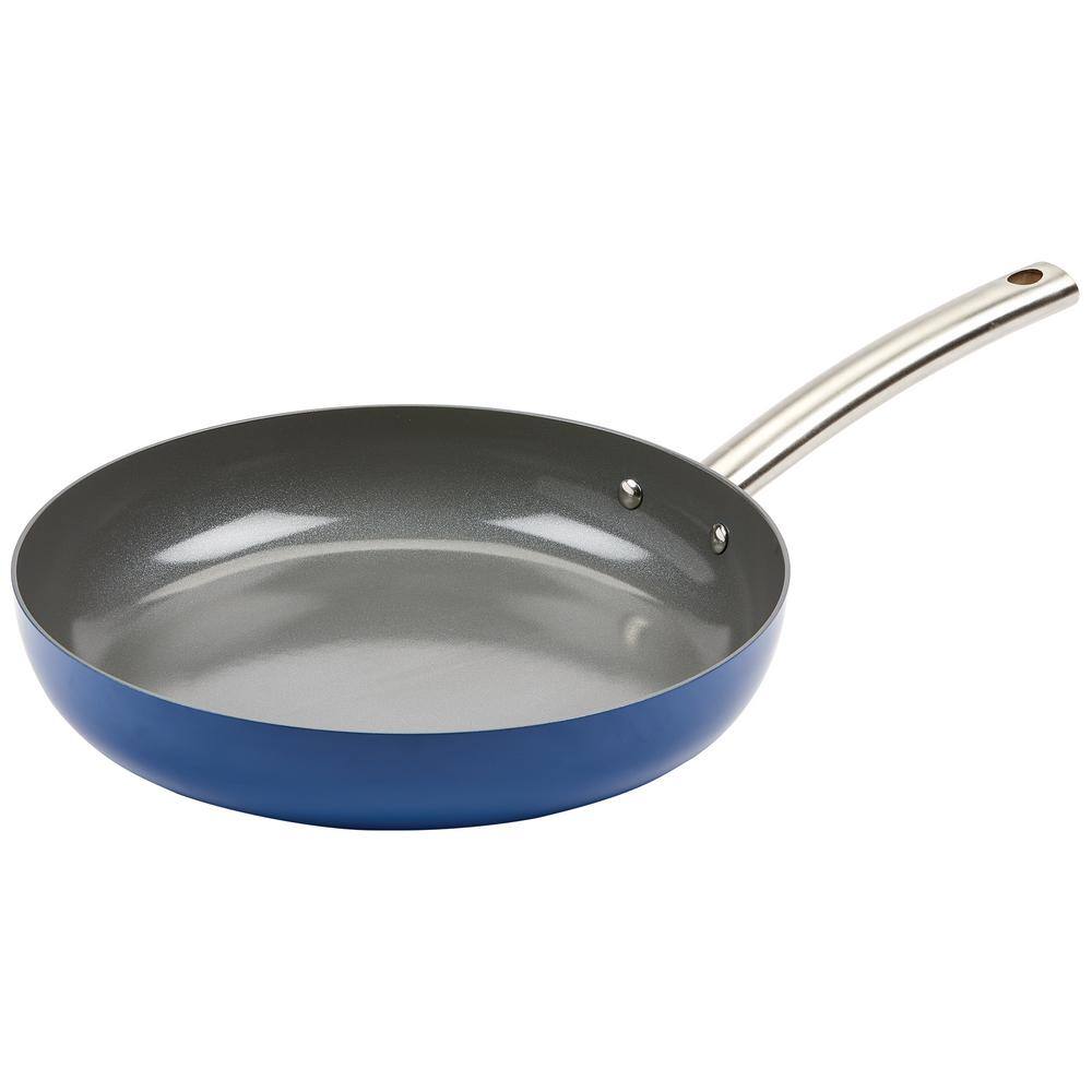 Emeril Everyday 2-Piece Blue Aluminum Anodized Non-stick Frying Pans, 8 and 10 in. set