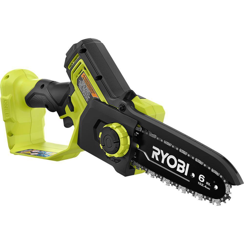 RYOBI ONE+ HP 18V Brushless 6 in. Battery Compact Pruning Mini Chainsaw (Tool Only)