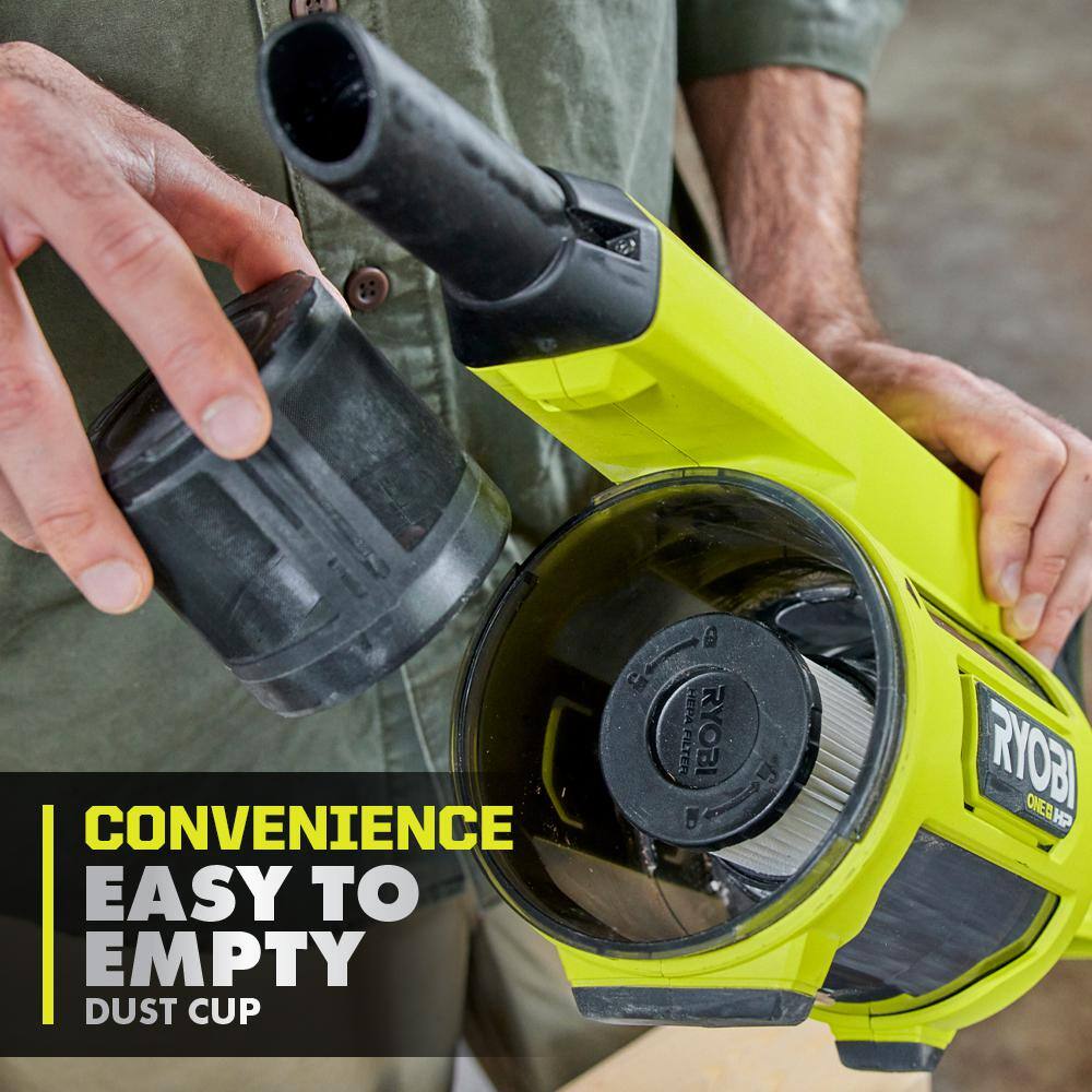 RYOBI ONE+ HP 18V Brushless Cordless Jobsite Hand Vacuum (Tool Only)