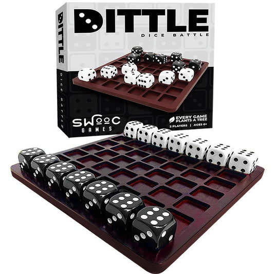 Dittle - Dice Battle to Ages 6 Plus to Unique Wooden Coffee Table Games For Adults & Family to Best Board Games For Kids