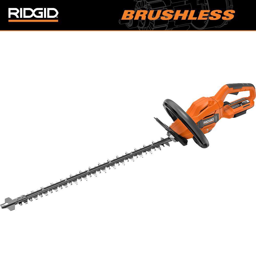 RIDGID 18V Brushless Cordless Battery 22 in. Hedge Trimmer (Tool Only)