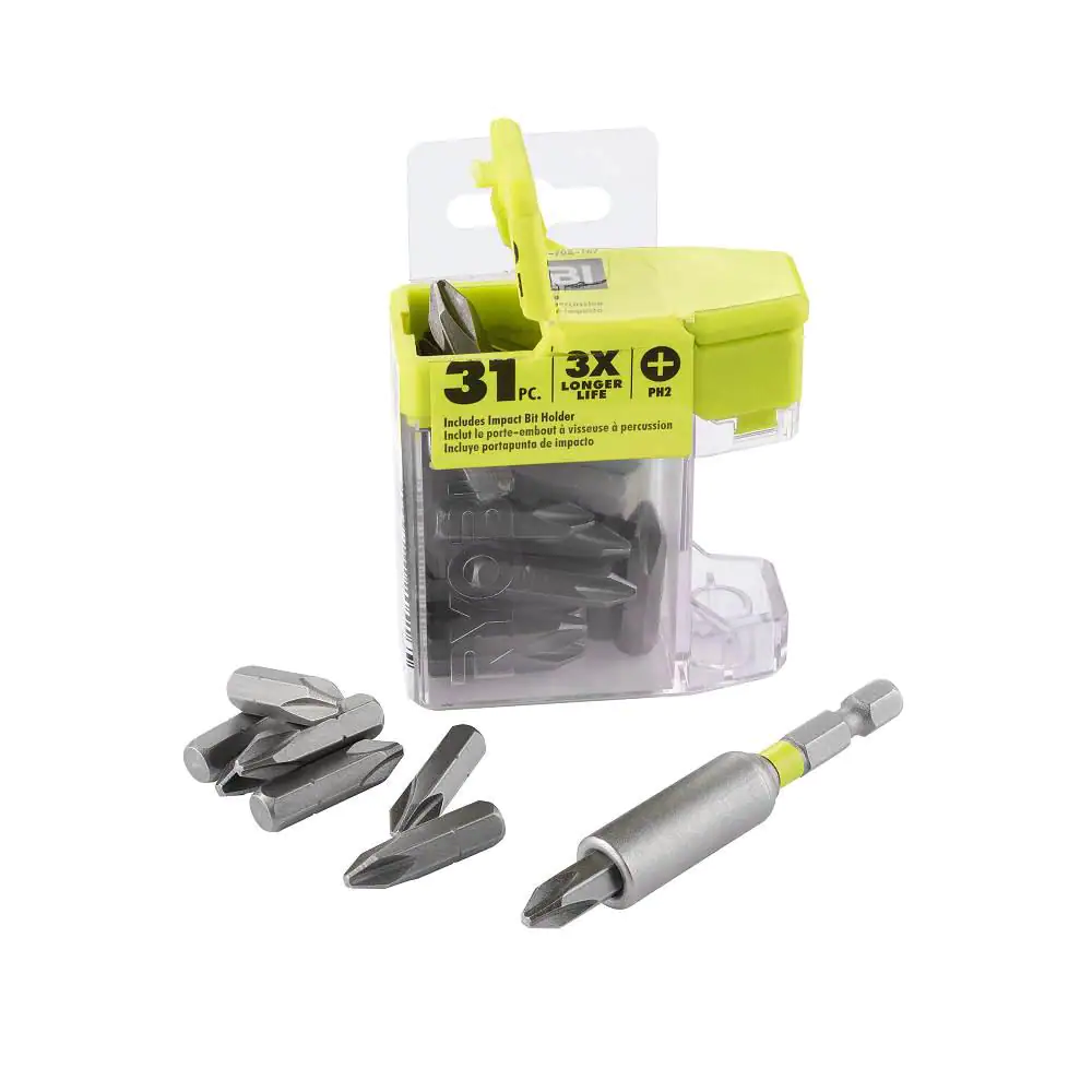 RYOBI 1 in. Bulk Impact Drive Bit Set (31-Piece)