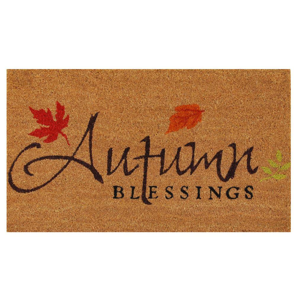 Calloway Mills Autumn Blessings 17 in. x 29 in. Coir Door Mat