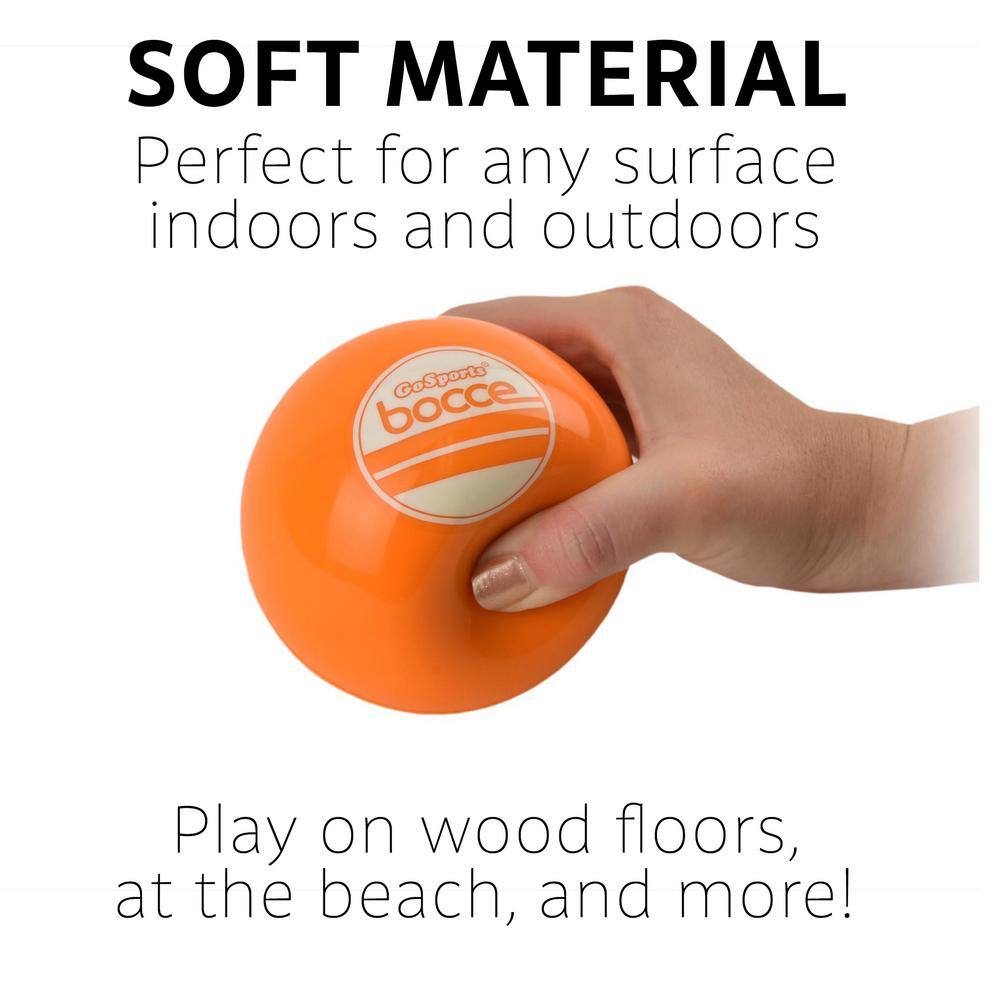 GoFloats Soft Bocce Set Includes 8 Weighted Balls Pallino and Case Play Indoors or Outdoors