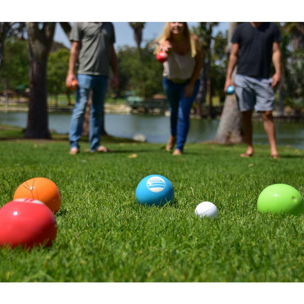 GoFloats Soft Bocce Set Includes 8 Weighted Balls Pallino and Case Play Indoors or Outdoors